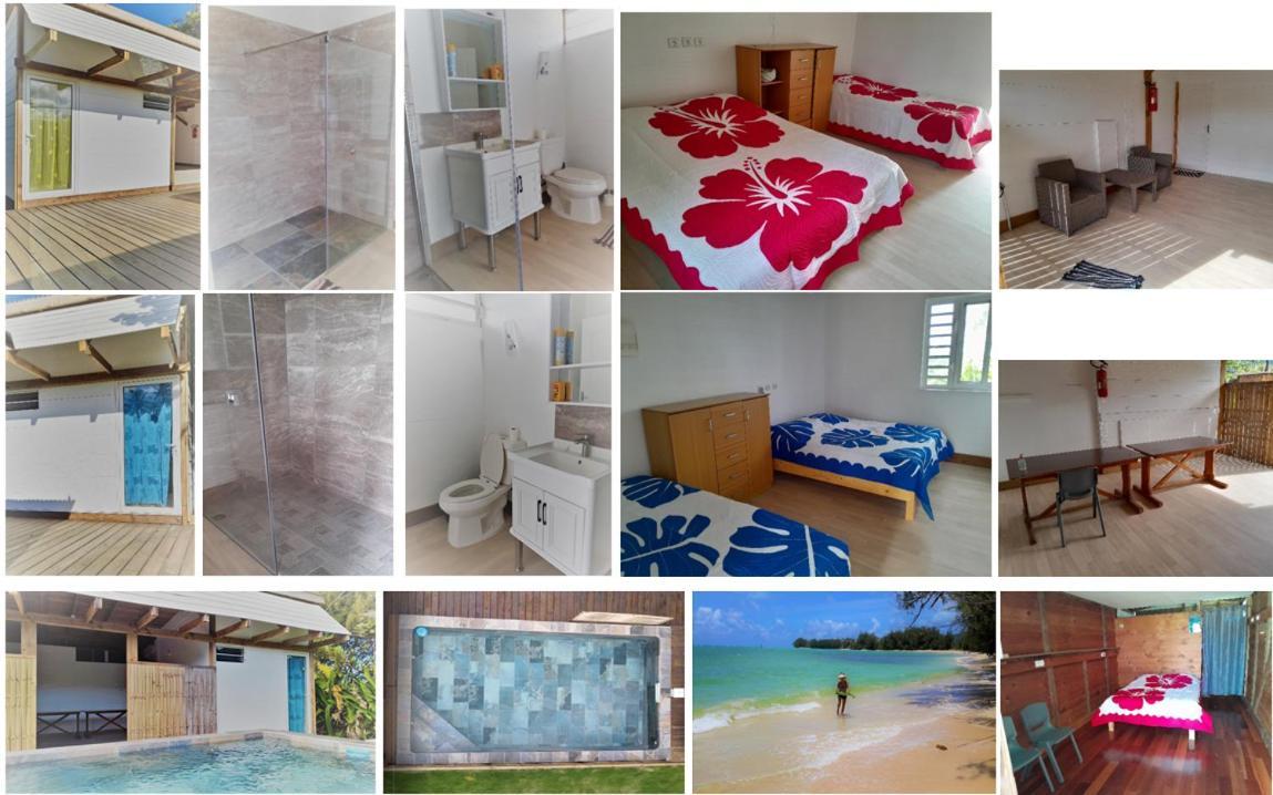 Mara'Ai Le Spot Tubuai, Chambre Triple Deluxe Mahu Sdb Privee Avec Piscine Mataura Luaran gambar