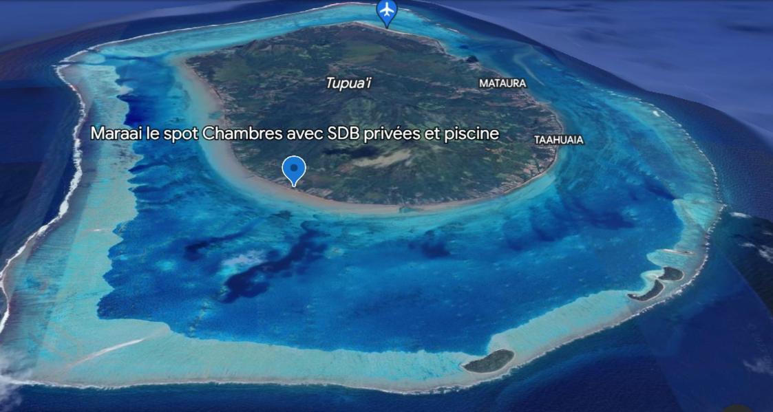Mara'Ai Le Spot Tubuai, Chambre Triple Deluxe Mahu Sdb Privee Avec Piscine Mataura Luaran gambar